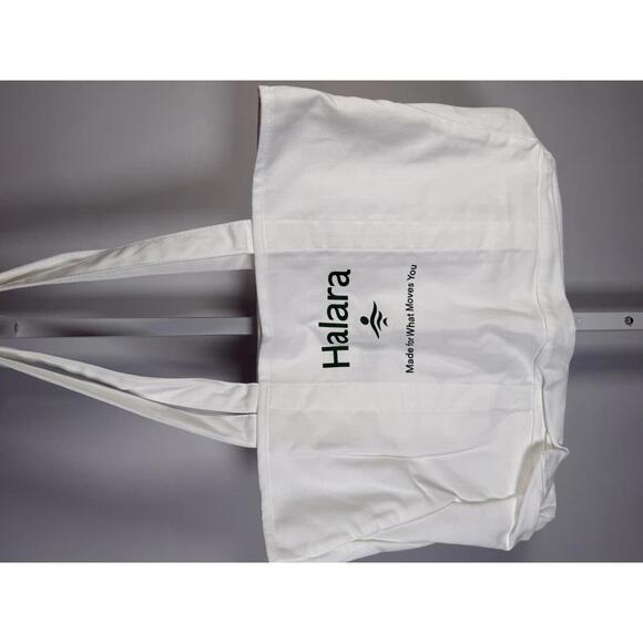 NWT Halara Letter Print Casual Canvas Tote Bag - Picture 3 of 8